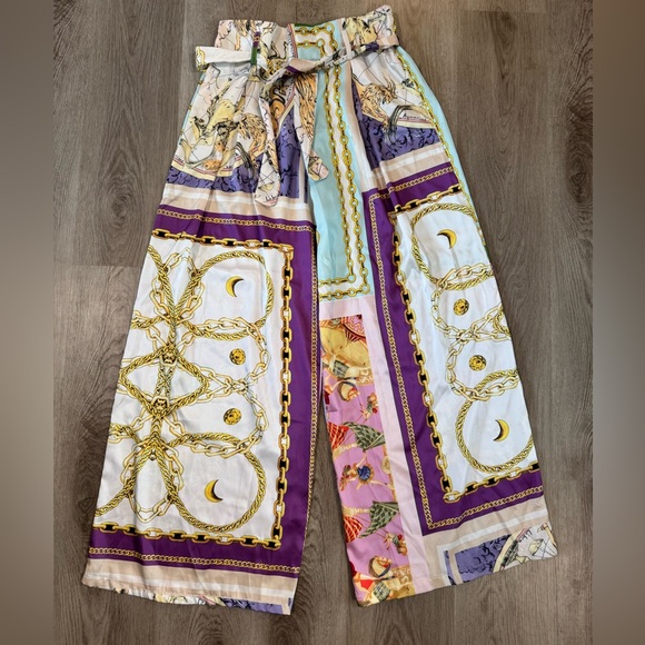 Venti6 Pants - Venti6 Wide Leg Printed Palazzo Pants size medium